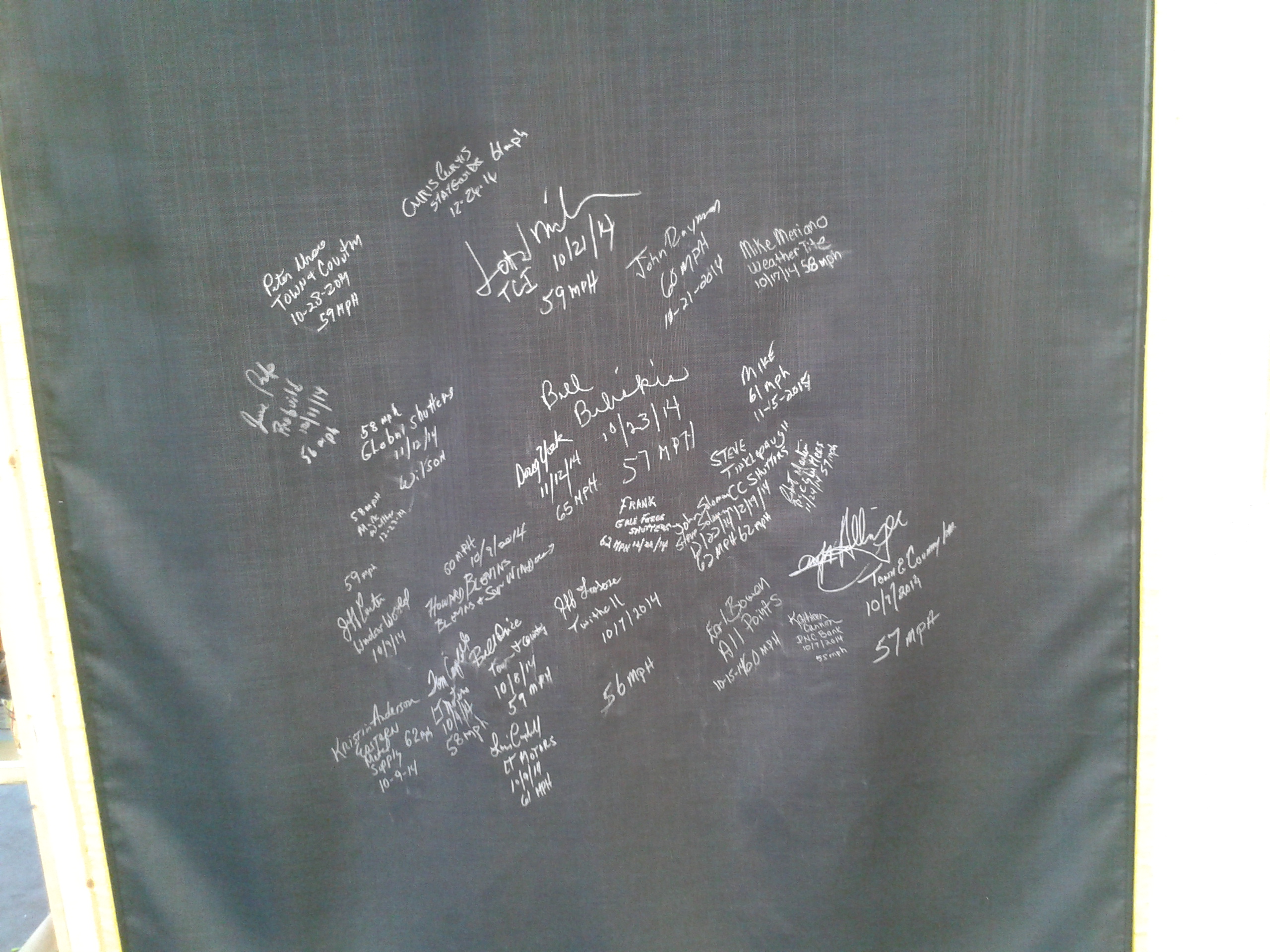 Signed SuperMax impact test panel